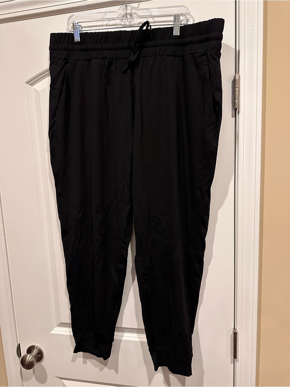 Women's Black Jogger Pants with Elastic Waist